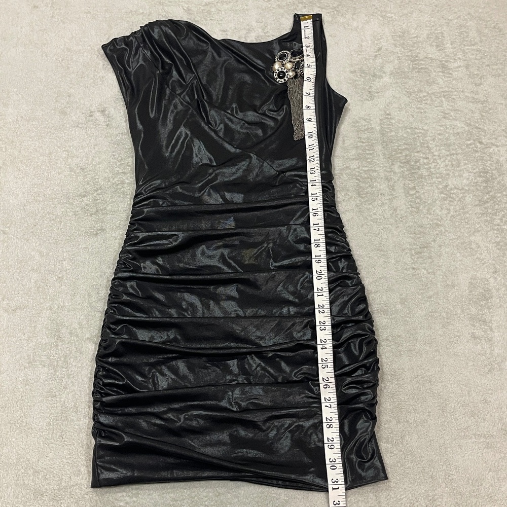 bebe Black Bodycon Dress with Brooch Size XS - Picture 12 of 14